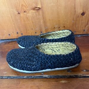 Bonanova Black Woven Slip-On Shoes 8.5